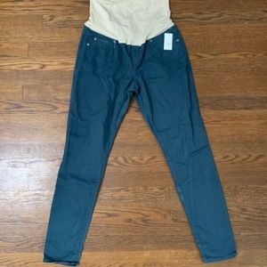 New with tags! Gap denim full panel maternity pants - teal - size 29